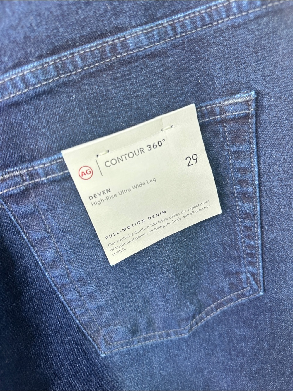 NWT AG Deven High Rise Ultra Wide Leg Jeans Dark Wash sz 29 - Picture 11 of 11